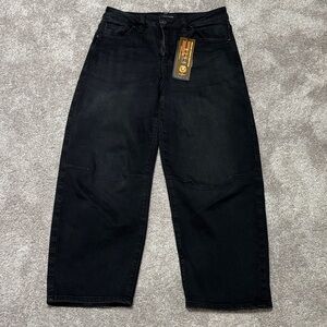 Barrel leg Risen Los Angeles black jeans, denim size 28 7 NWT